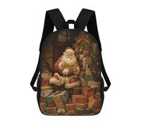 sinyumoney Vintage Santa Claus School Backpack Daypacks Business Backpack Water Resistant Bookbag for Campus Outdoor Travel Sports 17inch