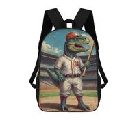 sinyumoney Vintage Saurian Slugger 34 Backpack, Children's Backpack, Student School Bag Bookbag Rucksack, 3D Printed School Bag for Boys Girls 17inch