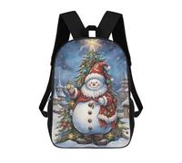 sinyumoney Vintage Snowman Xmas School Backpack Daypacks Business Backpack Water Resistant Bookbag for Men/Women 17inch