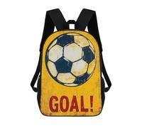 sinyumoney Vintage Soccer Goal Sign Rucksack Daypacks Business Backpack Water Resistant Bookbag for Men/Women 17inch