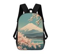 sinyumoney Vintage Soft Mt Fuji Art Backpack School Bag Rucksack for Girls Boys Backpacks Large Capacity Kids Back Pack Lightweight School Bags for Children Students 17inch