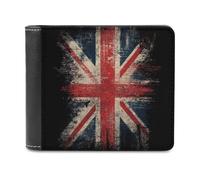 sinyumoney Vintage Union Jack 3D Print Men's Wallet Bills Credit Cards Leather RFID Wallets Craftsmanship Gifts 11.7cm*9.5cm