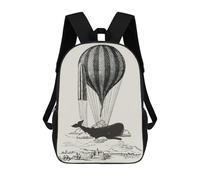sinyumoney Vintage Whale Lover Backpack 3D Printed Children's School Backpack for Kids High Capacity Travel Rucksacks Book Bags Kids School Bag Back Pack 17inch
