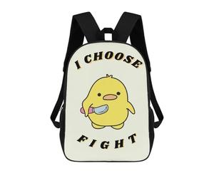 sinyumoney Violence Funny Duck Fight School Backpack Schoolbags For Girls Boys Backpack With Pocket Fashion School Bag Kids Backpack 17inch