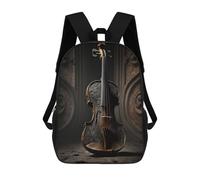 sinyumoney Violin Music Art Backpack School Bag Rucksack Casual Daypacks School Work Travel Bag for Men, Women & Teenage Boys 17inch