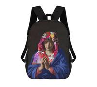 sinyumoney Virgin Mary Banksy Pop Art Backpack 3D Print Kids Bag Elementary Students Daypack Lightweight School Bag for Children Girls Boys Nursery Lunch Pack 17inch