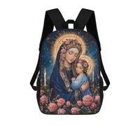 sinyumoney Virgin Mary with Child Painting Children's Backpacks 17inch School Backpack 3D Printed Bag Bookbag for Kids Travel Rucksacks Boy Girl Book Bags Kids School Bag