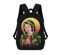 sinyumoney Virgin of Guadalupe Mx School Backpack High Secondary School Bags Casual Backpack for Girls Boys Teenage 17inch