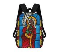 sinyumoney Virgin of The Annunciation Backpack School Bag Secondary Causal Travel High School Bags for School/Work/Travel 17inch