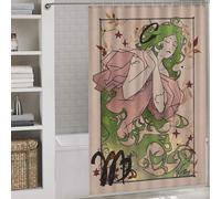 sinyumoney Virgo Personification Bath Shower Curtains Mildew Washable Waterproof Cloth Fabric Decor Bath Curtains for Travel Trailer 56.30x70.87Inch（143x180cm）