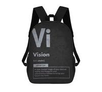 sinyumoney Vision Element - Manifestation, Success Motivation Children's 17 Inch School Backpack 3D Printed Cool Knapsack for Kids Travel Rucksacks Book Bags Kids School Bag