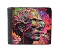 sinyumoney Visionary 3D Print Men's Wallet ID Window Coin RFID Blocking Stylish Slots Note Section Wallets Youth Guys 11.7cm*9.5cm