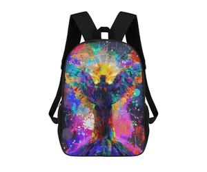 sinyumoney Vivid Abstract Angel Backpacks Kids Student Schoolbag 3D Printed Backpacks Elementary And Middle School Students Backpacks for Boys Girls 17inch