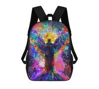 sinyumoney Vivid Abstract Angel School Bag Backpack Teen Schoolbag 3D Printing Adjustable Schoolbag Fashion Pocket Bag for Kids Boys Girls Students And Teenagers Fans 17inch
