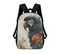 sinyumoney Vivid Macaw Glance School Bags Water Resistant School Bag Business Backpack - Perfect for Travel, Work And Daily Use 17inch