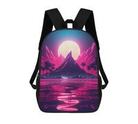 sinyumoney Vivid Neon Vortex Backpack School Bag School Secondary High School College Backpack Travel for Boys/Girls/Teenagers 17inch