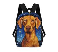 sinyumoney Vizsla Dog Starry Night Backpack 3D Printed School Bag For Boys High Capacity Travel Backpacks Book Bags Boys School Bag Mochila 17inch