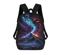 sinyumoney Volcanic Aurora Sky Backpack School Bag High Secondary School Bags Casual Backpack for Teenage Girls Boys Women Men 17inch