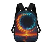 sinyumoney Volcanic Black Hole in Sky Backpacks Kids School Backpack School Bag 3D Printed School Bag for Boys Elementary And Middle School Students 17inch