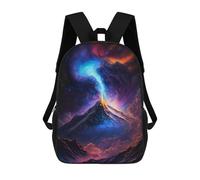 sinyumoney Volcanic Eruption in Space-3 Backpack School Bag Rucksack Casual Daypacks School Work Travel Bag for Teenage Girls Boys Women Men 17inch