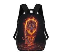 sinyumoney Volcanic Fiery Lion Backpack School Bag Business Durable Laptop Bag- Perfect for Travel, Work And Daily Use 17inch