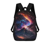 sinyumoney Volcanic Galaxy Landscape School Backpack High Secondary School Bags Casual Backpack for Girl, Teen Girls 17inch