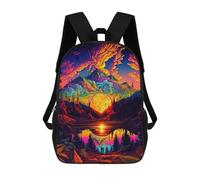 sinyumoney Volcanic Reflections -2 Backpack School Rucksack Casual Daypacks School Work Travel Bag for Camping Outdoor Adventures And Daily Travel 17inch