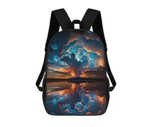 sinyumoney Volcanic Reflections in The Sky School Backpack Business Laptop Rucksack Bag Unisex Casual Daypack for Men/Women 17inch