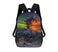 sinyumoney Volcano Eruption Aurora Borealis-1 Backpack School Bag High Secondary School Bags Casual Backpack - Perfect for Travel, Work And Daily Use 17inch