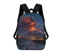 sinyumoney Volcano Eruption in Winter Backpack School Bag Rucksack Casual Daypacks School Work Travel Bag for Teenage Girls Boys Women Men 17inch