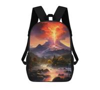 sinyumoney Volcano Eruption Landscape Backpack School Lightweight Airport College Students Back Pack for Girl, Teen Girls 17inch