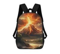 sinyumoney Volcano Eruption Scene-4 School Backpack Fashion Stationery Backpack Waterproof Casual Daypacks for Men/Women 17inch