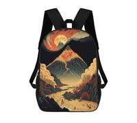 sinyumoney Volcano Eruption Scene School Backpack Work Business College School for Campus Outdoor Travel Sports 17inch
