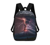 sinyumoney Volcano Eruption with Lightning-2 School Backpack Water Resistant School Bag Business Backpack for Boys/Girls/Teenagers 17inch