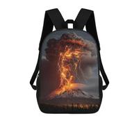 sinyumoney Volcano Eruption with Lightning Backpack School Bag Lightweight Casual Daypack School Backpacks for School/Work/Travel 17inch