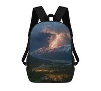 sinyumoney Volcano Eruption with Lightning Strikes-1 Backpack School Rucksack Casual Daypacks School Work Travel Bag for Men, Women & Teenage Boys 17inch