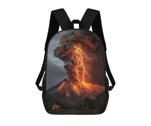 sinyumoney Volcano Eruption with Lightning Strikes-4 Rucksack Rucksack Casual Daypacks School Work Travel Bag for Men, Women & Teenage Boys 17inch