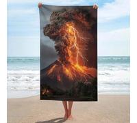 sinyumoney Volcano Eruption with Lightning Strikes-4 Towels Bathroom Lightweight Soft Absorbent Beach Towel Perfect The Home 130cm*80cm