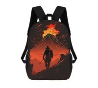 sinyumoney Volcano Explorer School Backpack Business Laptop Rucksack Bag Unisex Casual Daypack for Men/Women 17inch