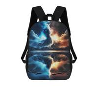 sinyumoney Volcano Reflections Nature's Dramatic Display Children's School Backpack Fashion Casual 17inch 3D Printed School Bags Boy School Backpack Large Backpack
