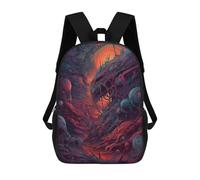 sinyumoney Voracious Alien Landscape Rucksack School Secondary High School College Backpack Travel for Camping Outdoor Adventures And Daily Travel 17inch