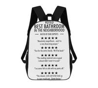 sinyumoney VOTED Best Bathroom Funny Backpacks 3D Printed Kids School Backpack Outdoor Casual Daypack Fashion Casual Children Backpacks Cute Travel Bags 17inch
