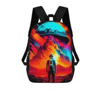 sinyumoney Voyager's Dawn A Cosmic Journey -1 3D Printed Children's School Backpack for Kids Travel Rucksacks Book Bags Kids School Bag 17inch