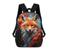 sinyumoney Vulpine Majesty Red Fox Backpacks Children's Backpacks School Bag 3D Printed Children's School Backpack Fashion Travel Backpacks for Kids Elementary Middle School 17inch