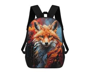 sinyumoney Vulpine Majesty Red Fox School Backpack Large Water Resistant Laptop Backpack for Teenage Girls Boys Women Men 17inch