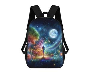 sinyumoney Walk to The Moon Backpack School Secondary Causal Travel High School Bags for Men/Women 17inch