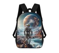 sinyumoney Walking in The Cosmos Backpack 3D Printed Children's School Backpack Kids Travel Backpacks High Capacity Book Bags Children's Backpack Rucksack 17inch