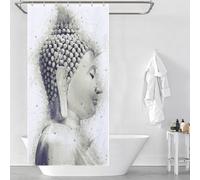 sinyumoney Wall Enlightenment Anti-Mould Proof Resistant Quick Drying Proof Resistant Shower Curtains Set with 12 Hooks for Kids Women Men 35.43x70.87Inch（90x180cm）