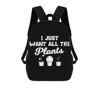 sinyumoney Want All Plants Rucksack Water Resistant Travel Backpack Computer Bag for School/Work/Travel 17inch