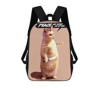 sinyumoney WAR MONGERING CAT School Bags Computer Rucksack for School/Work/Travel for Girls Boys Teenage 17inch